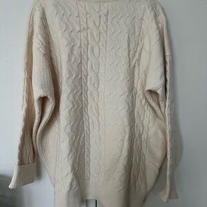 Cozy Cream Oversized Cable Knit Sweater